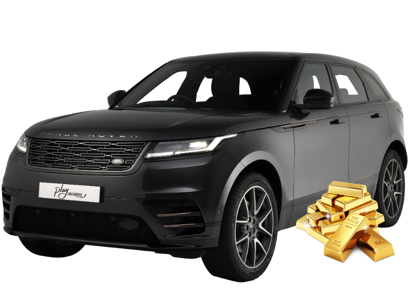 A car and gold that can be won in the raffel (image for display purposes only)