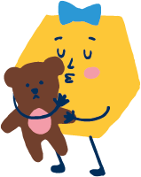 hexagal hugging teddy