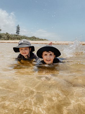 Baxter and younger brother Dallas at play