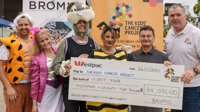 Bromic present TKCP with a generous donation at the Go-Kart Derby.